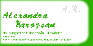 alexandra marozsan business card