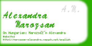 alexandra marozsan business card